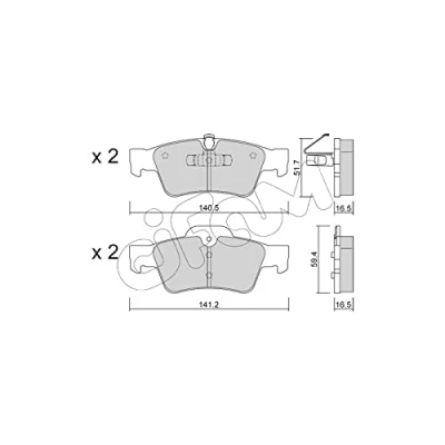 Image of brake Pad Set, disc CIFAM 822 568 1