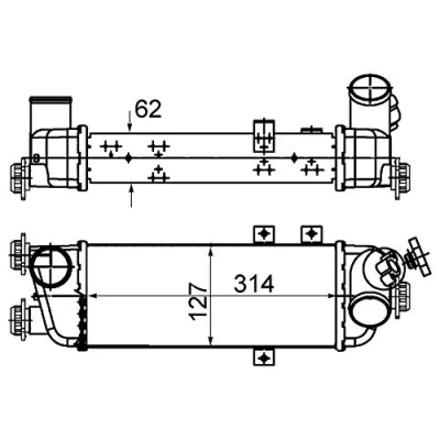 Image of Charge Air Cooler MAHLE ORIGINAL CI 500 000S
