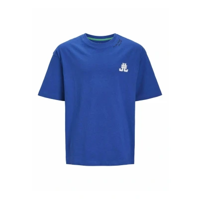 Image of Jack &amp; Jones Junior Print Tshirt for kids, Size: 104, Mazarine blue
