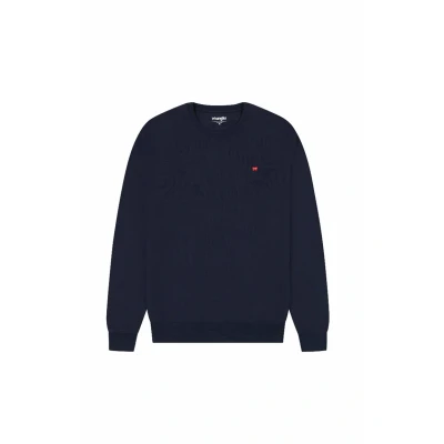 Image of Wrangler Men&#039;s Sign Off Crew Sweatshirt, Navy, XXL