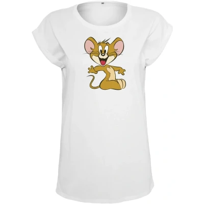 Image of Merchcode TOM &amp; Jerry Print Tshirt, Women&#039;s, Size: Medium, White