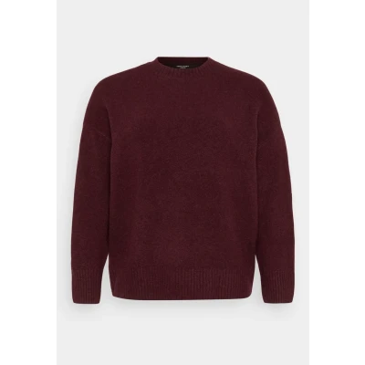 Image of VERO MODA CURVE Women&#039;s Vmcboom LS O Neck Pullover Ga Noos Cur, Winetasting, S