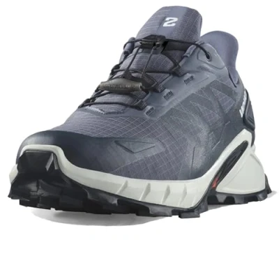 Image of Salomon Supercross 4 GTX Trail running shoes, Men&#039;s, Size: 9.5, Grisaille/white/carbon Textile/synthetics