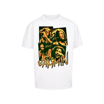 Image of Merchcode BOB Marley Jammin LIVE Print Tshirt, Men&#039;s, Size: Medium, White