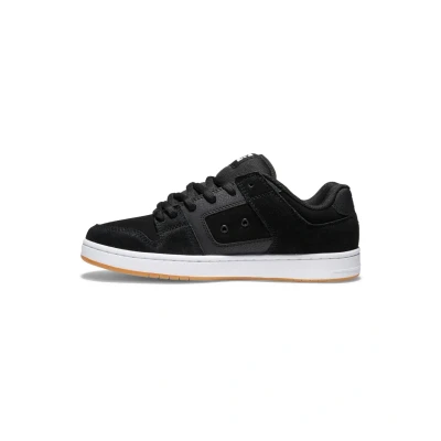 Image of DC Shoes Manteca S Leather Skate for Men, Black, White, Gum, 44 EU