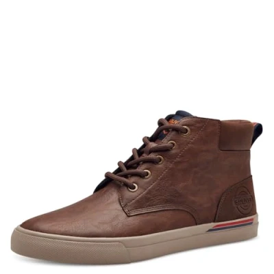 Image of s.Oliver Stiefelette Hightop trainers, Men&#039;s, Size: 7.5, Cognac Synthetics