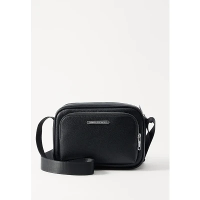 Image of Armani Exchange Okinawa Unisex Across body bag, Size: One Size, Black