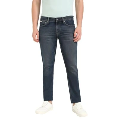 Image of Calvin Klein Men&#039;s Slim, Denim Dark, 32W / 32L
