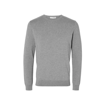 Image of Selected Homme Slhberg CREW NECK Jumper, Men&#039;s, Size: XXL, Medium grey melange