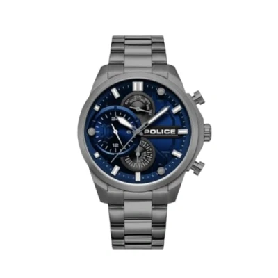 Image of Police Chronograph watch, Men&#039;s, Size: One Size, Blue steel