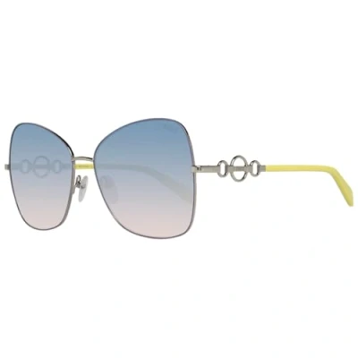 Image of Emilio Pucci EP 0147 20W Shiny Palladium W. Lime Green/Gradient Blue, Green / Gradient Blue to Red