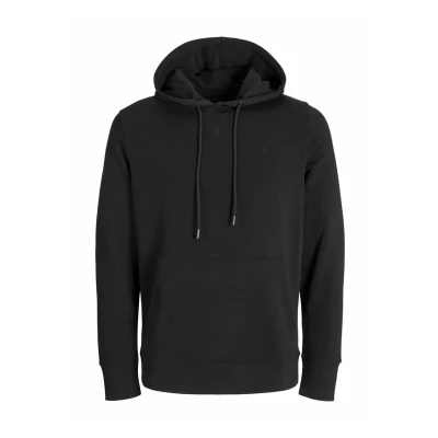 Image of JACK &amp; JONES Men&#039;s Jjepaulos Sweat Hood Noos Sweatshirt, Black, XS