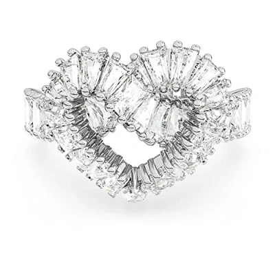 Image of Swarovski Matrix Woven Ring silvercoloured, Women&#039;s, Size: Medium, Silver coloured