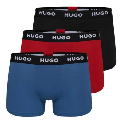 Image of HUGO Boxer 3 PACK Pants, Men&#039;s, Size: Large, Black/red/blue