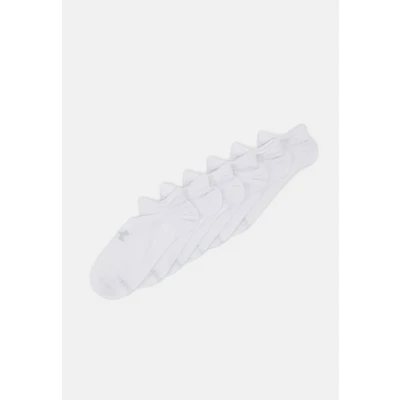 Image of Under Armour Essential NO SHOW Unisex 6 PACK Sports socks, Size: 13K 4, White/halo gray