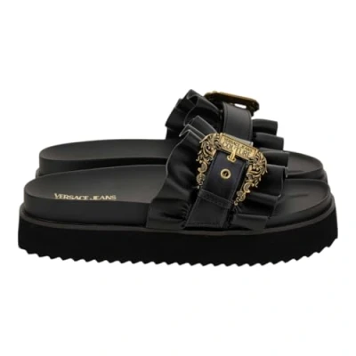 Image of Versace Jeans 78VA3SM5 71570 Women&#039;s Mules Black, 37 EU