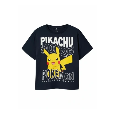 Image of NAME IT Boys Nkmjamish Pokemon Nreg SS Top Noos Sky, Blazer navy, 134 140