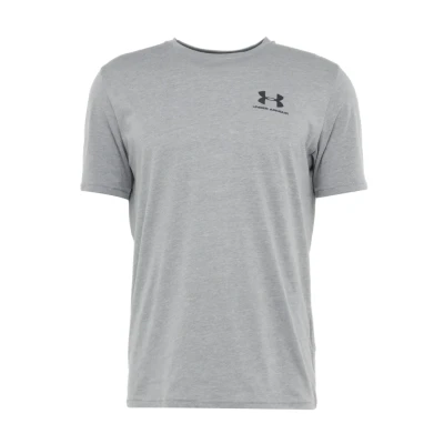 Image of Under Armour Sportstyle Print Tshirt, Men&#039;s, Size: 3XL, Steel light heather/black