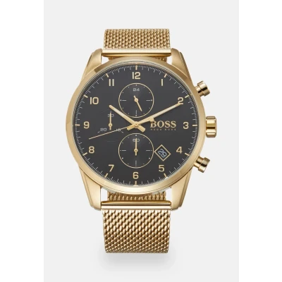 Image of BOSS Skymaster Chronograph watch goldcoloured, Men&#039;s, Size: ONE, Gold/coloured