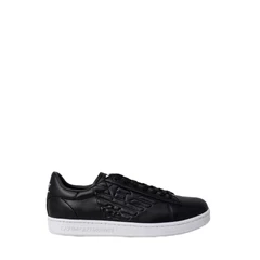 Image of EA7 Emporio Armani Classic Unisex Trainers, Size: 7, Black Leather