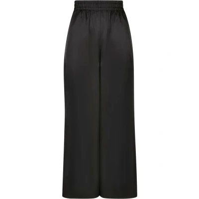 Image of Urban Classics Women&#039;s Ladies Satin Wide Leg Pants, Black, S