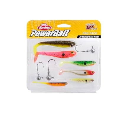 Image of Berkley Powerbait Pro Pack Jig Minnow Dark Water Lure set