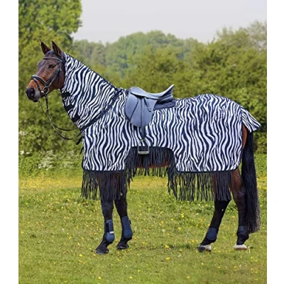Image of Waldhausen Fly Rug Zebra with Fringes