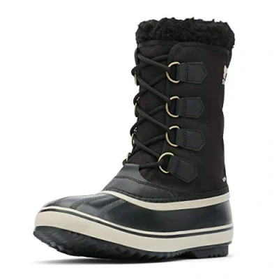 Image of Sorel Men&#039;s 1964 Pac Nylon Waterproof Winter Boots, Black X Ancient Fossil, 11 UK