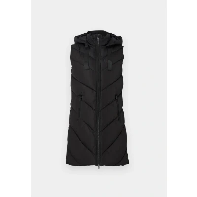 Image of JDY Women&#039;s Jdyskylar Otw Noos Padded Hood Waistcoat Vest, black, M