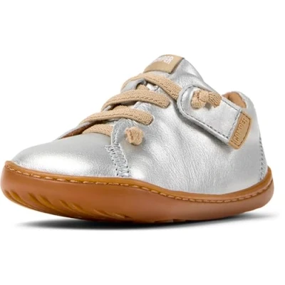 Image of Camper PEU CAMI First Walkers Baby shoes for kids, Size: 7.5K, Rebound silver/path ry abeja Leather