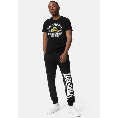 Image of Lonsdale Normale Passform Cloghfin Print Tshirt, Men&#039;s, Size: XL, Black yellow white