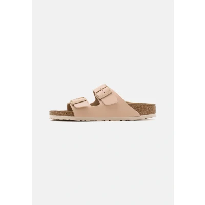 Image of Birkenstock Arizona Narrow Unisex Slippers, Size: 3.5, New beige High quality imitation leather