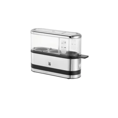 Image of WMF Küchenminis 2 Egg Cooker, Eggs, with Pick, BPA Free Tritan, 250 W, Cromargan Matt