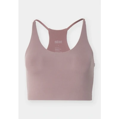 Image of Girlfriend Collective Float CLEO Halter BRA Light support sports bra, Women&#039;s, Size: Small, Fog