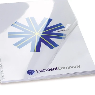 Image of GBC CF121880 HiClear Binding Covers, 180 micron, Clear, Pack of 100,Transparent,A3