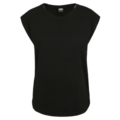 Image of Urban Classics Ladies Basic Shaped TEE Tshirt, Women&#039;s, Size: XS, Black
