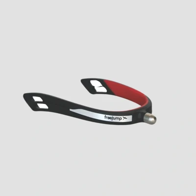 Image of Freejump Spur&#039;One Round End Spur Black/Red Horse Spurs Riding Equestrian