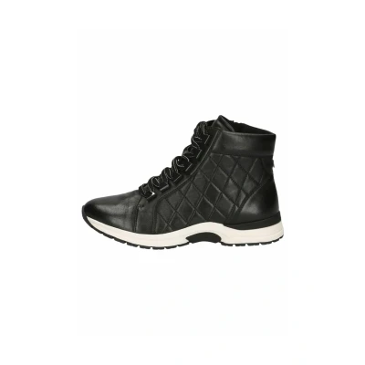 Image of CAPRICE Damen Sneaker hoch aus Leder zum Schnüren, Schwarz (Black Nappa), 41 EU