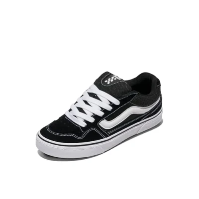 Image of Vans Men&#039;s Caldrone Sneaker, Suede Mesh Black White, 8.5 UK