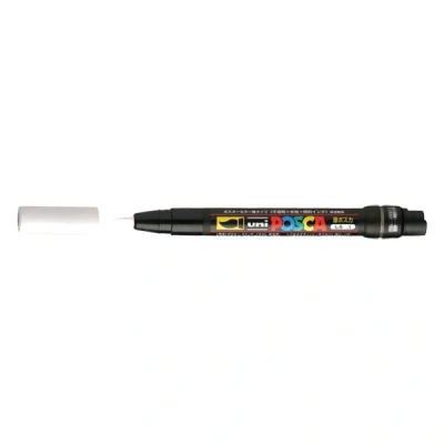 Image of Uni Ball Posca PCF 350 Marker 8mm Brush Tip White