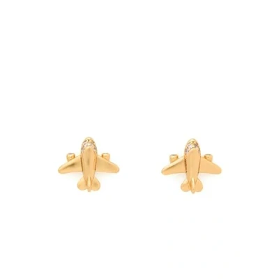 Image of kate spade new york OUT OF Office STUD Earrings clear/goldcoloured, Women&#039;s, Size: One Size, Clear/gold/coloured