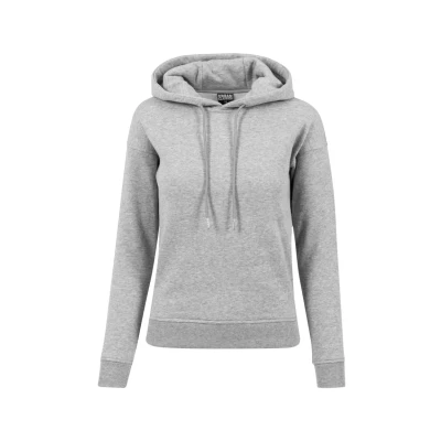 Image of Urban Classics Ladies Hoody Hoodie, Women&#039;s, Size: XS, Grey