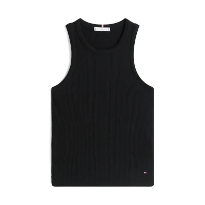 Image of Tommy Hilfiger SLIM TANK Top, Women&#039;s, Size: XXS, Black