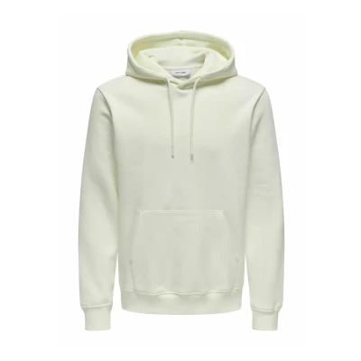 Image of Only &amp; Sons Men&#039;s Onsconnor Reg Sweat Hoodie Noos Hooded Sweatshirt, Cloud Dancer, S