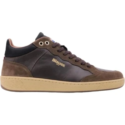Image of Blauer USA Murray 09 Men&#039;s Leather Trainers Brown, dark brown (di moro), 41 EU