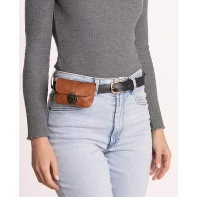 Image of Gusti Eskil Bum Bag Leather Waist Shoulder Purse Men Women Brown Leather, brown, Retro