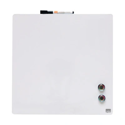 Image of Nobo Mini Magnetic Whiteboard Coloured Tile, Frameless, Dry Wipe, Easy Clean, Wall Mountable, Home/Office, 360 x mm, White, 1903802