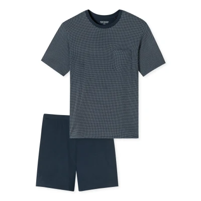 Image of Schiesser KURZ Comfort Essentials Pyjama set, Men&#039;s, Size: 44R, Nachtblau