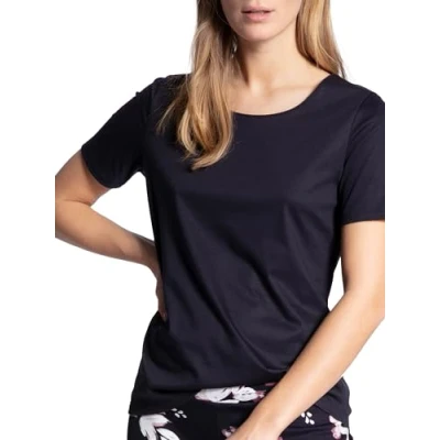 Image of Calida Favourites Dreams Kurzarm Pyjama top, Women&#039;s, Size: 6/8, Dark lapis blue
