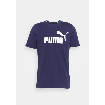 Image of Puma LOGO TEE Print Tshirt, Men&#039;s, Size: Small, New navy